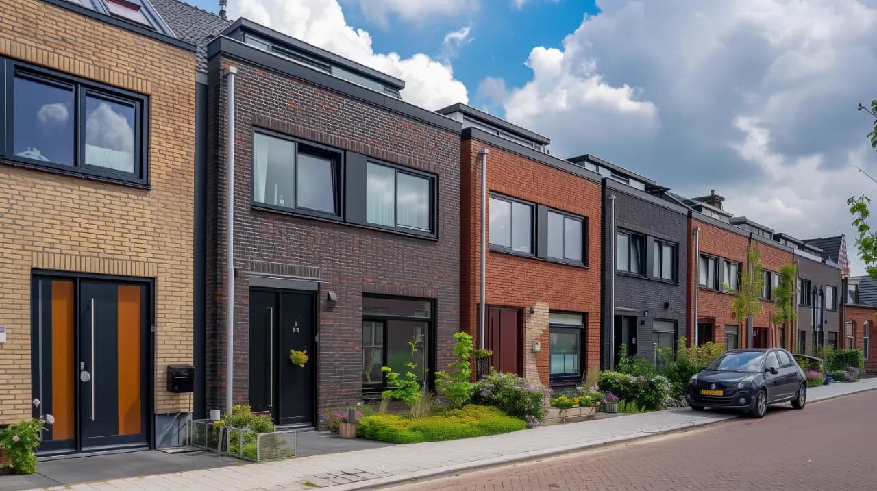 Moderne tussenwoning met lichte woonkamer en zonnige tuin